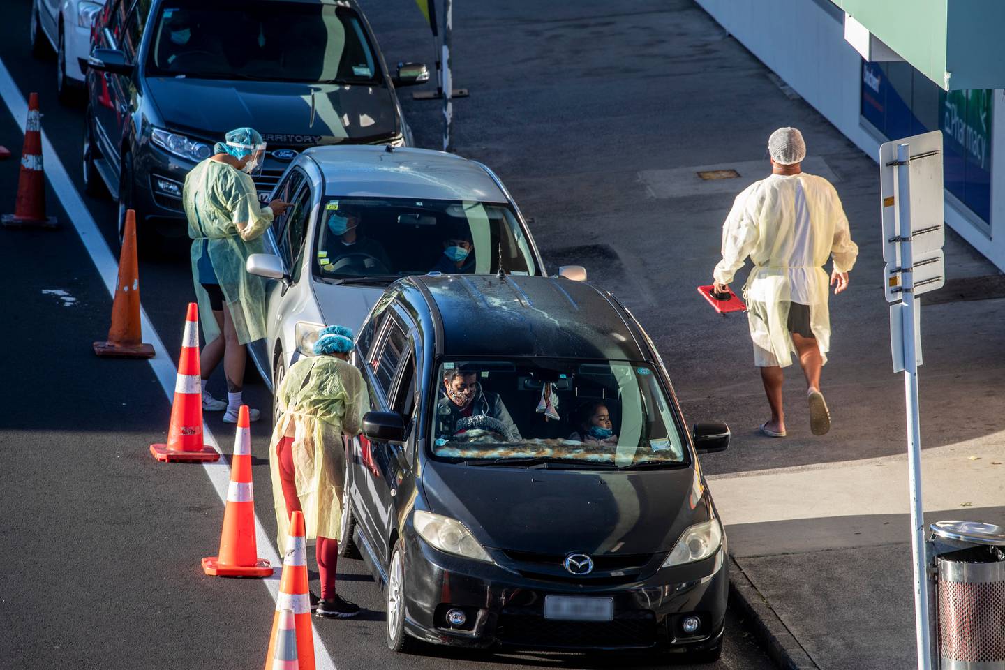 A Covid testing station run by Te Whanau O Waipareira in West Auckland. (Photo / Michael Craig)