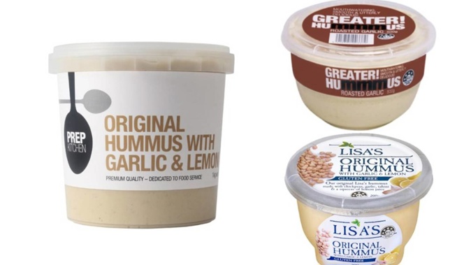 Several brands of hummus and tahini have been recalled due to possible salmonella contamination. Photo / Supplied