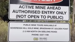 Ballarat Gold Mine's website says it has a network of tunnels and operates under buildings, streets and homes. Photo / Screenshot