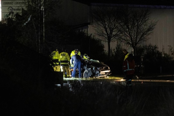 One person died after a car crash on Greywacke Rd in Harewood in the early hours of Tuesday. Photo / George Heard