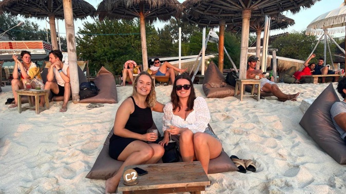 Aucklander Tamsyn Fenton (left) booked a Bali trip with her friend but said Jetstar disruptions had been an issue on the way there and back. Photo / Supplied