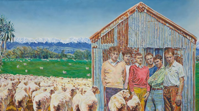 The Raewyn Turner painting commissioned by Split Enz for the cover of their 1979 album Frenzy.