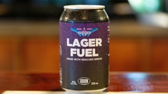 BurgerFuel's beer is made from rescued surplus bread. Photo / Supplied