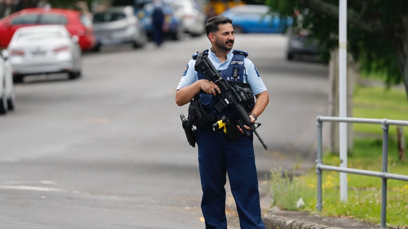 'Super disturbing': One person critically injured, armed police block central Auckland street