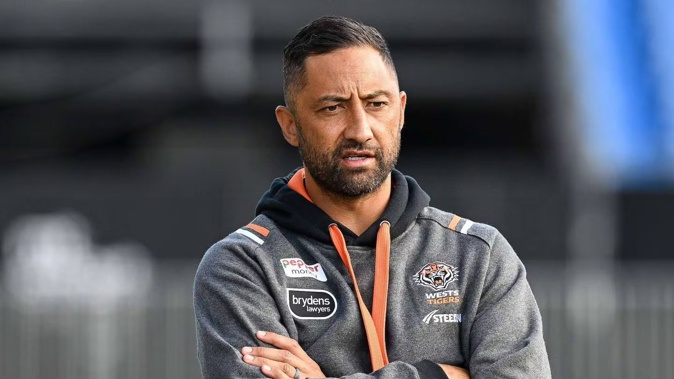 Wests Tigers picked up the past two wooden spoons and handed the reins to rookie coach Benji Marshall for the 2024 season. Photo / Photosport.nz