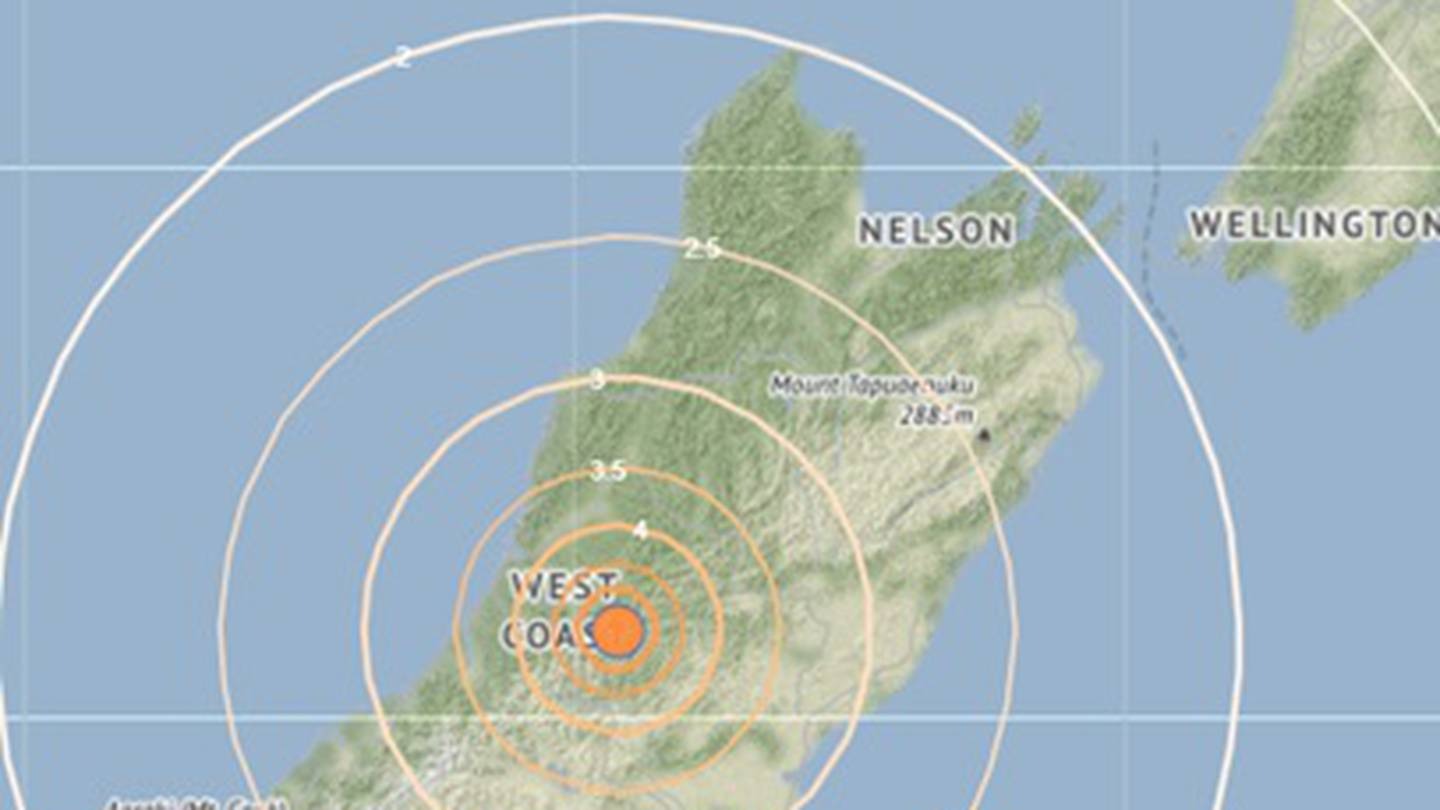 The South Island has been rattled by two moderate-sized earthquakes within half a day – but scientists say there’s no direct link between them. Image / GeoNet