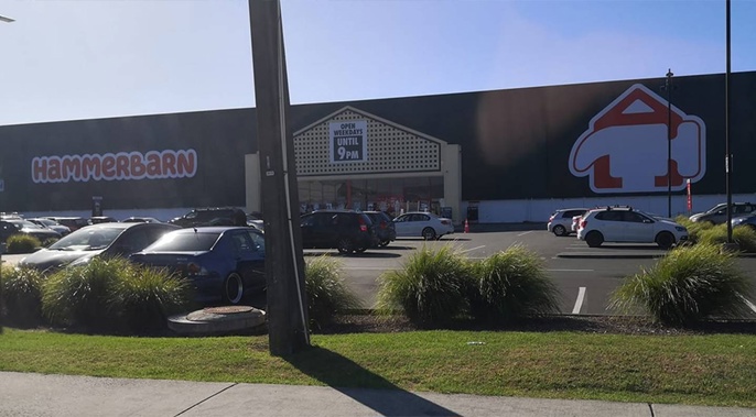 Bunnings in Glenfield has had an overhaul, changing its name to Hammerbarn, the hardware store in the hit children's television show Bluey.