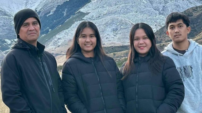 Ghomer Dulay, Khatricia Dulay, Christine Joy Dulay and Ian Dulay. Photo / Supplied
