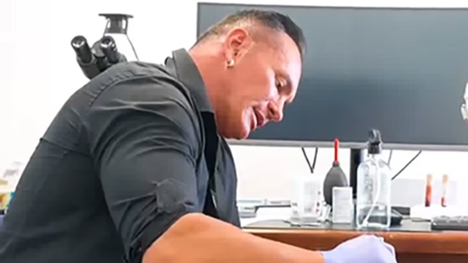 Pictures and video posted online showed Iain Clegg promoting health services and showed him inside an Auckland clinic. Photo / Instagram