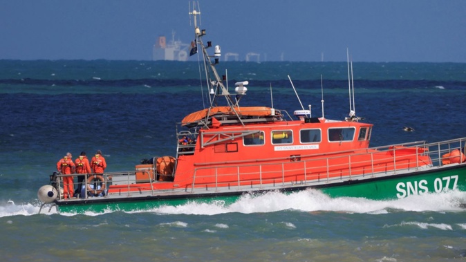 "Notre Dame du Risban", an SNSM lifeboat, enters the port of Calais following a rescue operation after a migrant boat trying to cross the Channel from France capsized, in Calais, France, August 12, 2023. REUTERS/Pascal Rossignol. Pascal Rossignol/Reuters