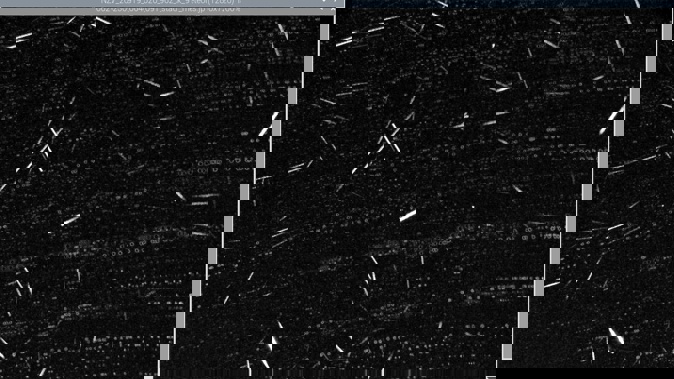 Footage from Brendon Reid's camera in Northland. The lighter dots in the background are stars moving across the field of view of the camera and the brighter streaks are meteorites burning up.