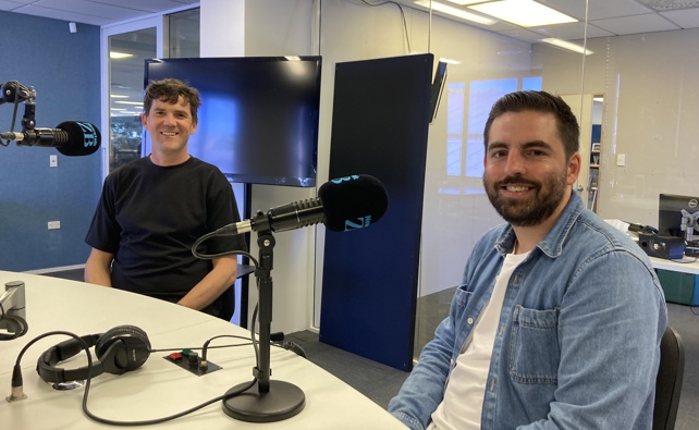 Former Wellington Mayor Justin Lester and City Councillor Ben McNulty. Image / Newstalk ZB