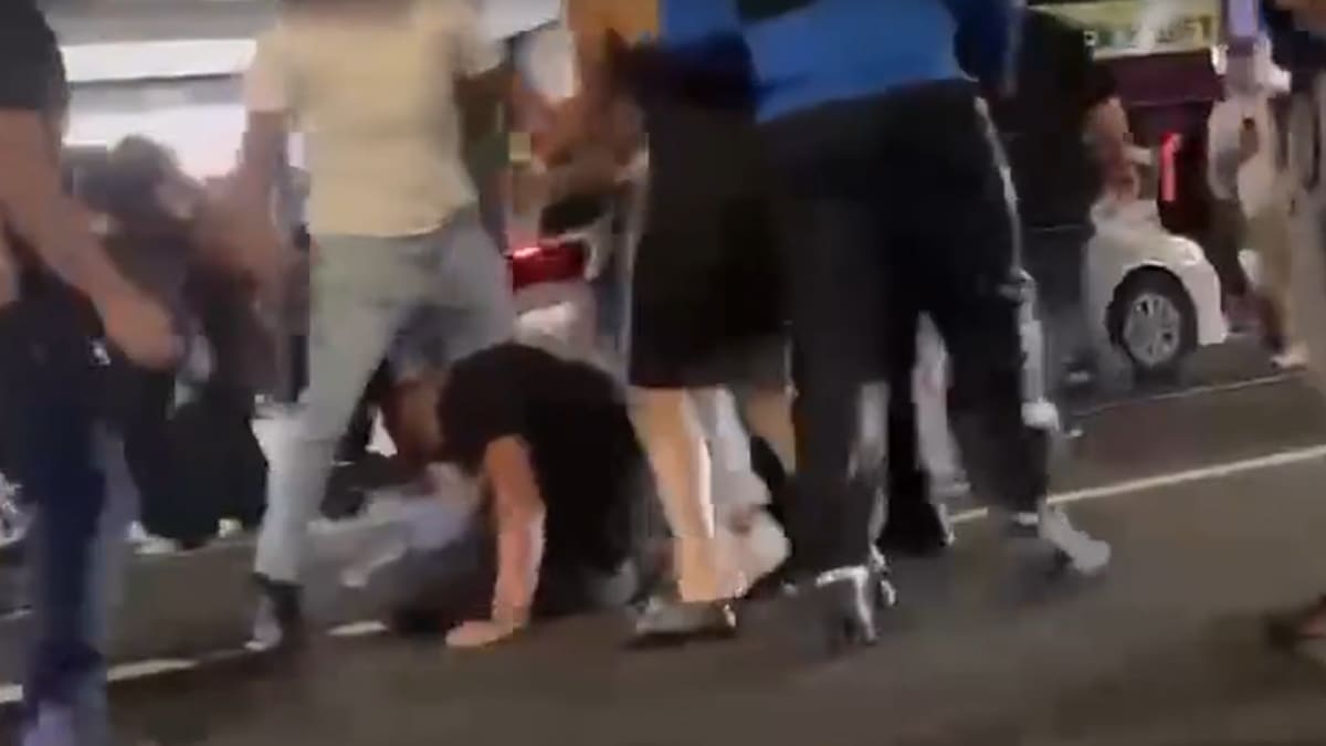 Watch: Video emerges of violent mass brawl on Karangahape Rd