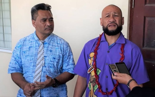 Lema'i Faioso Sione (left) and Malele Atofu Paulo. Photo / RNZ Pacific / Autagavaia Tipi Autagavaia