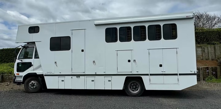 The 2009 Nissan Diesel horse truck which received an incorrect fine for speeding on Waiuku Rd.