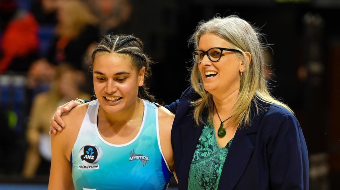 Helene Wilson of the Mystics is stepping down at the end of the season. Photosport