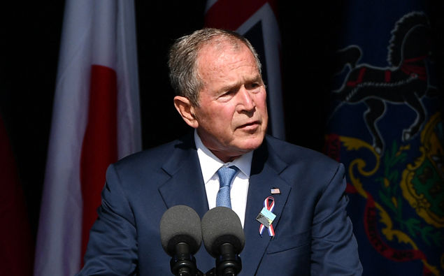 Former US President George W. Bush speaks during a 9/11 commemoration at the Flight 93 National Memorial in Shanksville, Pennsylvania on Sept. 11. (Photo / Getty)