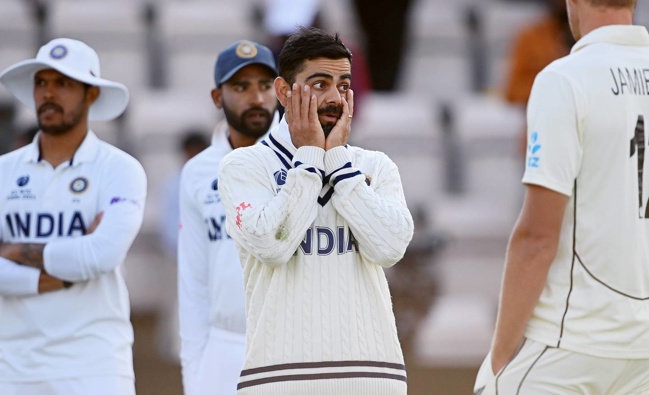 Virat Kohli gestures during the World Test Championship final. Photo / Getty