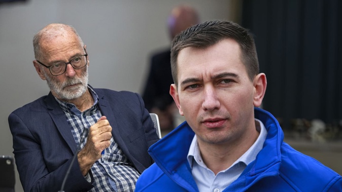 Auckland Mayor Wayne Brown (left) and Transport Minister Simeon Brown are in advanced talks to reform Auckland Transport. Photo / NZME