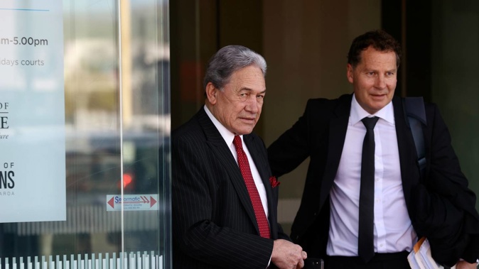 Winston Peters was in Christchurch today to witness the court proceedings. (Photo / George Heard)
