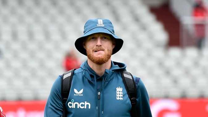 England's Ben Stokes arrives for the fifth day of the fourth Ashes Test match between England and Australia at Old Trafford. Photo / AP