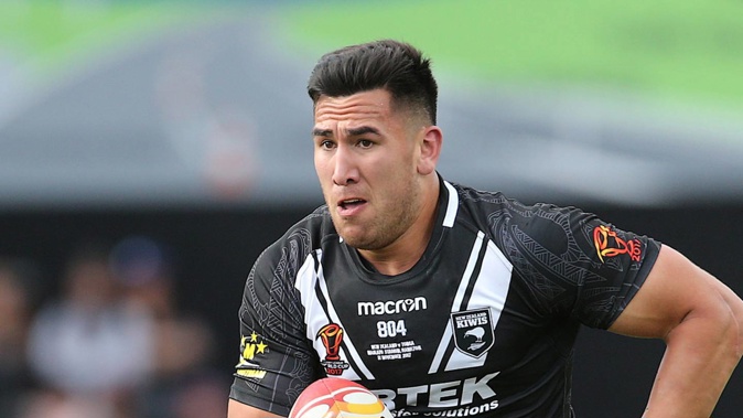 Nelson Asofa-Solomona in action for the Kiwis at the 2017 Rugby League World Cup. (Photo / Photosport)