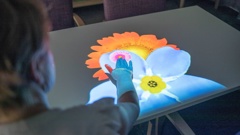 A Tovertafel table in the memory care centre, for dementia residents. It is an interactive sensory table for mental stimulation. Photo / Supplied