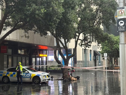 One person was seriously injured in a possible shooting in downtown Auckland's Fort St in April. Photo / Katie Oliver