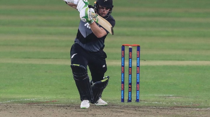 Tom Latham's brilliant innings came up just short for the Blackcaps. (Photo / Photosport)