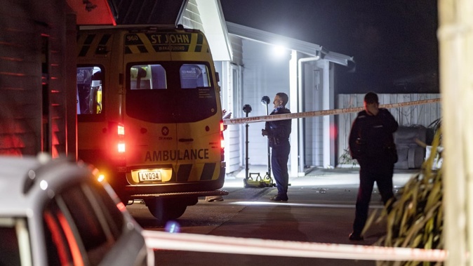 Police responding to the incident on Clyde Rd. Photo / George Heard