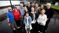 The family of Auckland couple David and Jill McArthur outside the Manukau District Court after Jessica De Kreik was sentenced for racing. She and a youth were racing their vehicles when they got into a crash that killed the couple. Photo / Jason Oxenham