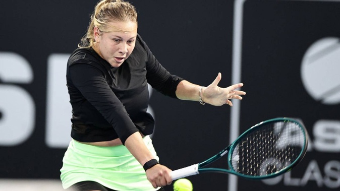 Amanda Anisimova Of United States Plays A Shot In Her Match Against Anastasia Pavlyuchenkova Photo / Getty