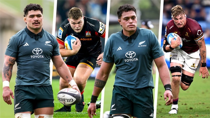 Du'Plessis Kirifi, Ollie Norris, Chrisitan Lio-Willie and Ollie Norris are in line for their All Blacks debuts on Saturday. Photo / Photosport