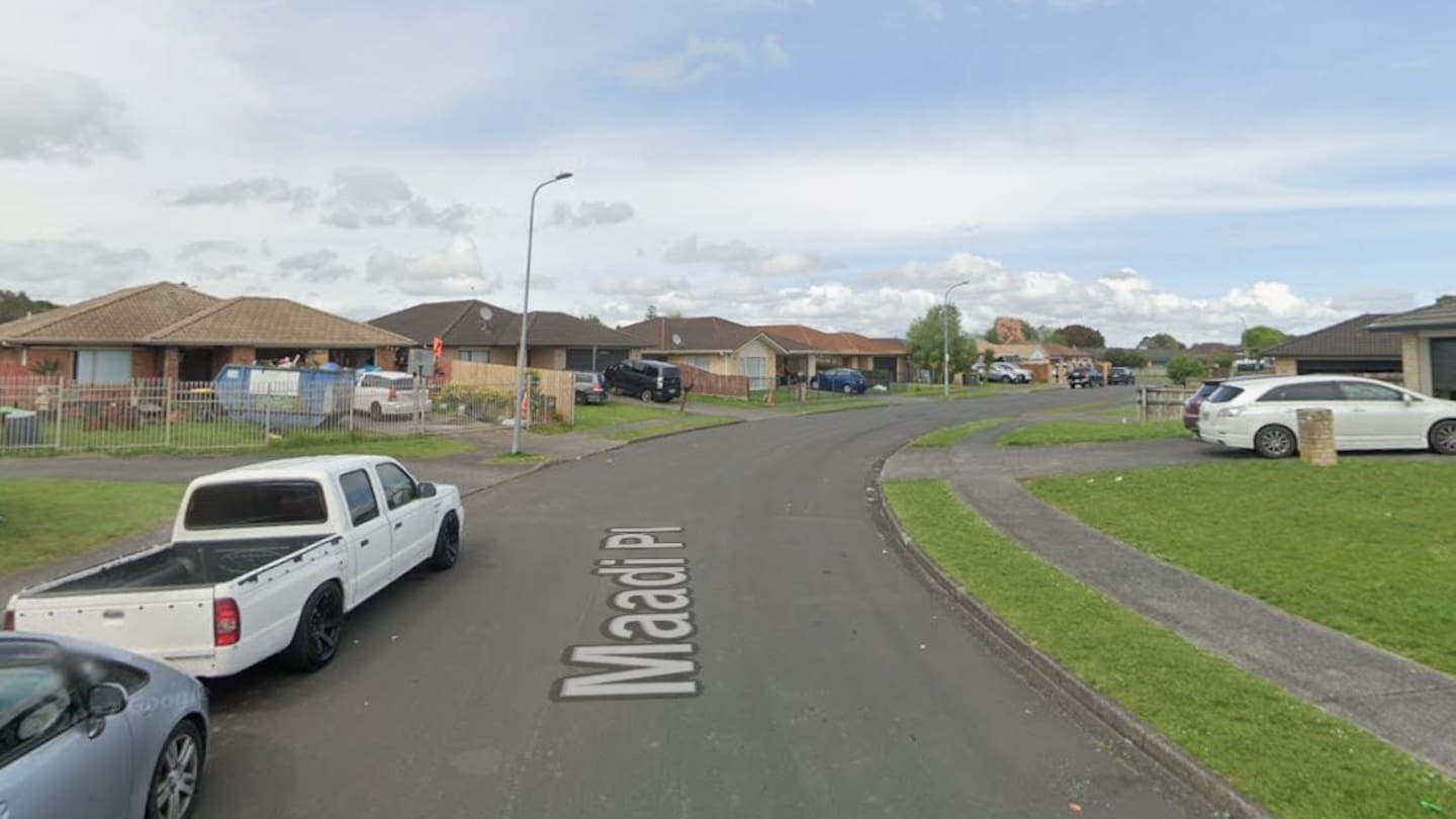 A person has been critically injured after being shot in Maadi Place, Papakura. Police are still searching for the alleged offender. Photo / Google Streetview