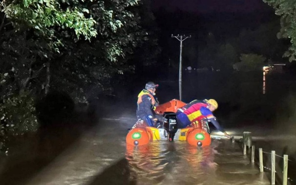Surf life savers were responsible for rescuing scores of people during the Auckland Anniversary weekend floods (shown here), and Cyclone Gabrielle. Photo / Supplied/ Surf Life Saving Northern Region