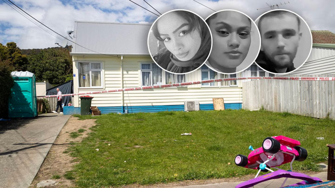 The Poole St house in Taita, Lower Hutt, where Ruthless-Empire lived. Inset L-R: Storm Wall (Ruthless-Empire's mum), Rosie Morunga and Dylan Ross. Photo / Mark Mitchell