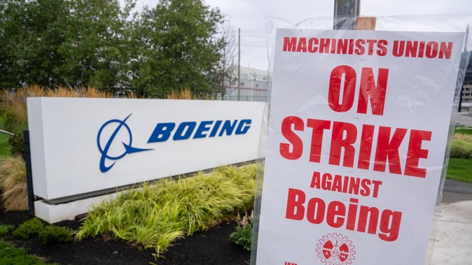 Union members at two Boeing factories rejected a contract, risking potential strikes. Photo / Getty Images
