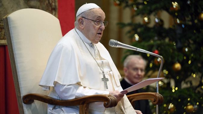 Pope Francis during the Wishes of the Diplomatic Corps at the Vatican, Photo / Vatican Media / Hans Lucas
