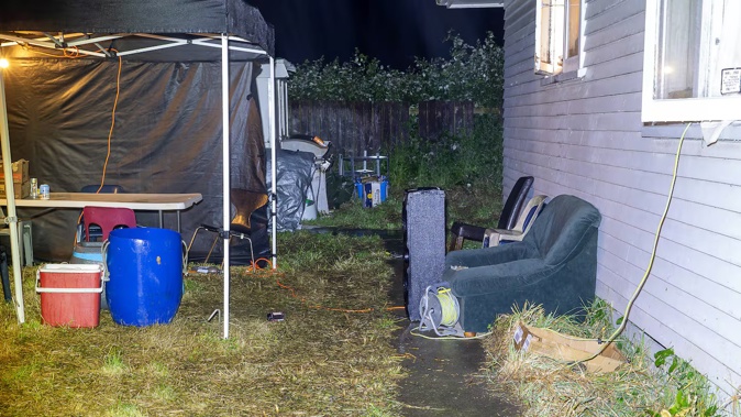 The backyard of the Wharehau brothers' house in Stokes Valley.