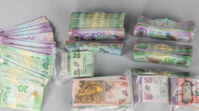 Cash seized in an earlier Operation Bloodhound raid.