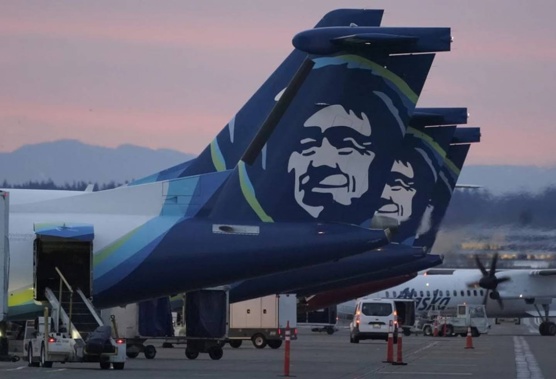 Alaska Airlines has grounded all its Boeing 737 Max 9 jetliners, affecting a fifth of the company's fleet until they can be inspected. Photo / AP