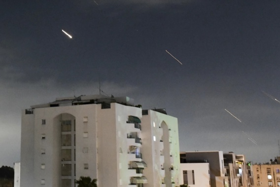 Israeli Iron Dome air defense system launches to intercept missiles from Iran, in central Israel, Sunday April 14, 2024. Photo / AP
