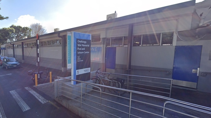 The Onehunga pool centre where someone has suddenly died today. Photo / Google.