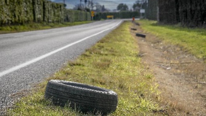 Parker Fuson was heading from Kaikoura to Dunedin when his left rear wheel came loose from the vehicle he'd bought a month earlier. Photo / NZME