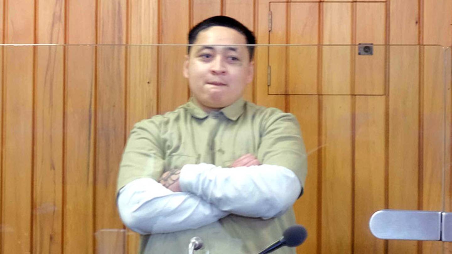 Thorne Tucker is sentenced in the Rotorua District Court on Friday. Photo / Maryana Garcia