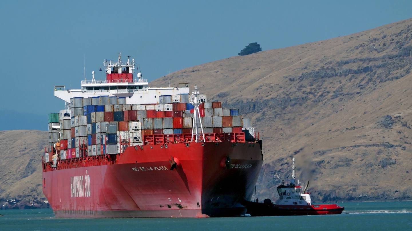 Eleven of 21 crew members aboard the Rio De La Plata have tested positive. (Photo / Bernard Spragg)