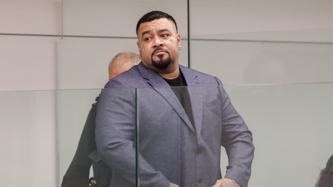 Sunia Mano To’ofohe in the dock during his sentencing in the High Court at Wellington today. Photo / Mark Mitchell