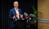 Chris Hipkins, Leader of the Opposition, delivers opening remarks at Labour's away caucus, Auckland, New Zealand on January 21 2026. Herald photograph by Michael Craig