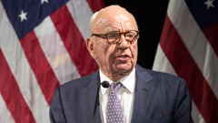 In this Oct. 30, 2018 file photo, Rupert Murdoch introduces Secretary of State Mike Pompeo during the Herman Kahn Award Gala, in New York. (Photo / AP)