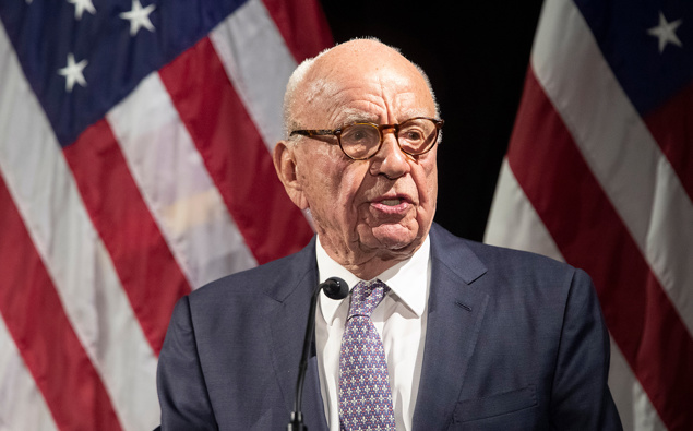 In this Oct. 30, 2018 file photo, Rupert Murdoch introduces Secretary of State Mike Pompeo during the Herman Kahn Award Gala, in New York. (Photo / AP)